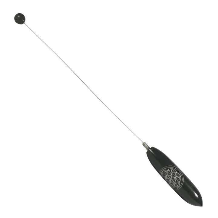 Tensor aus schwarzem Speckstein Blume des Lebens ca. 29,5 cm