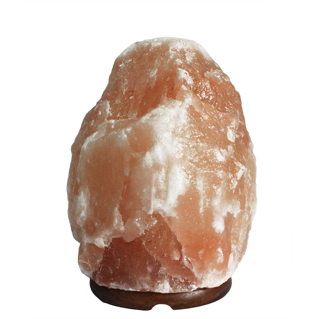 Himalaya Salzkristall Lampe mit Holzsockel 2-3 kg