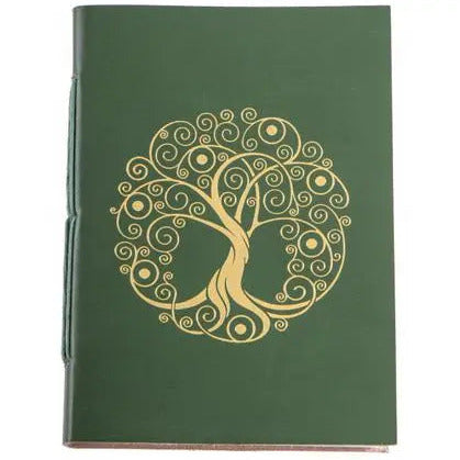 Schreibbuch Lebensbaum grün/gold - 144 Seiten Berk