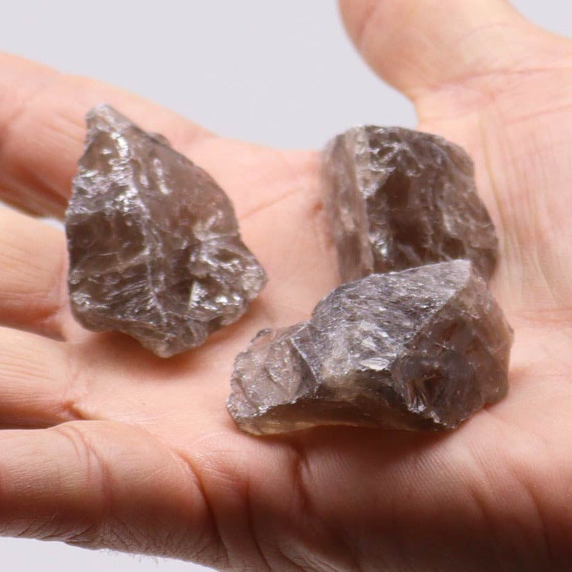 Rauchquarz Rohe Wassersteine Positiv Vibes - Ritualmanufaktur.de