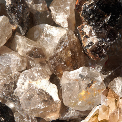 Rauchquarz Rohe Wassersteine Positiv Vibes - Ritualmanufaktur.de