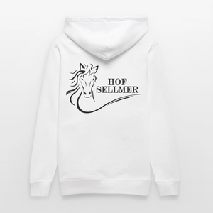 Hof Sellmer Unisex Bio-Hoodie CRUISER  dunkel / Schrift weiß - Weiß