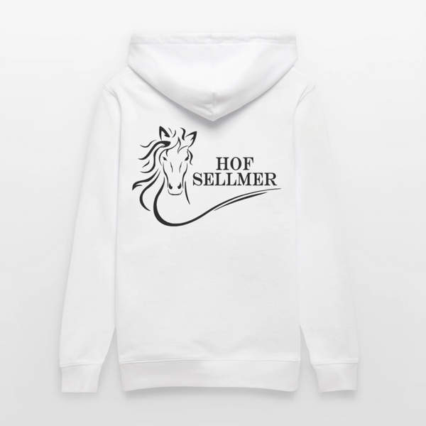 Hof Sellmer Unisex Bio-Hoodie CRUISER  dunkel / Schrift weiß - Weiß