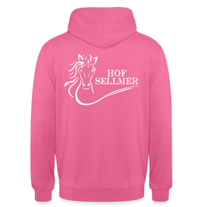 Sellmer Hoodie dunkel mit weißem Druck - Pink
