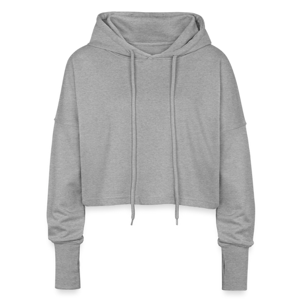 Hof Sellmer Cropped Frauen Hoodie - Grau meliert