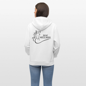 Hof Sellmer Unisex Bio-Hoodie CRUISER  dunkel / Schrift weiß - Weiß