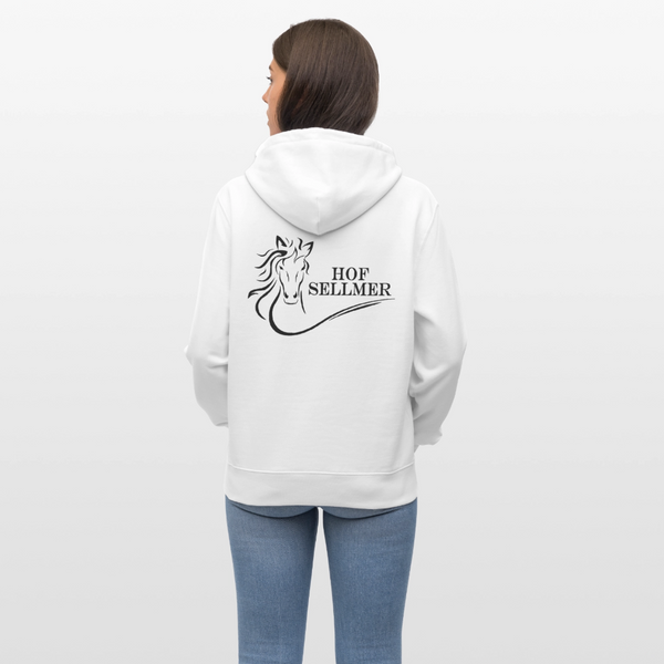Hof Sellmer Unisex Bio-Hoodie CRUISER  dunkel / Schrift weiß - Weiß
