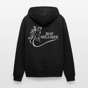 Hof Sellmer Männer Premium Kapuzenjacke dunkle Farben / weiße Schrift - Schwarz