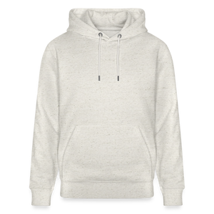 Hof Sellmer Unisex Bio-Hoodie CRUISER  dunkel / Schrift weiß - Beige meliert