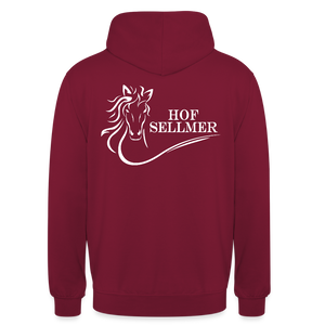 Sellmer Hoodie dunkel mit weißem Druck - Bordeaux