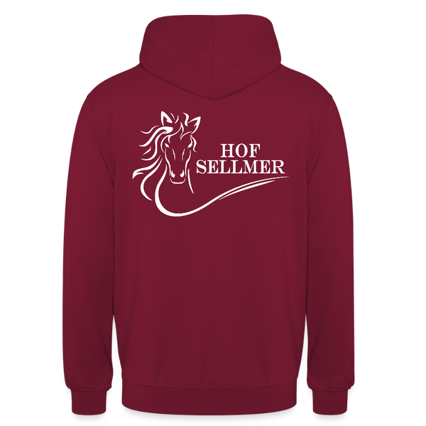 Sellmer Hoodie dunkel mit weißem Druck - Bordeaux
