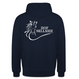 Sellmer Hoodie dunkel mit weißem Druck - Navy