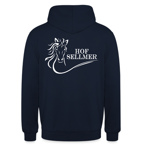 Sellmer Hoodie dunkel mit weißem Druck - Navy