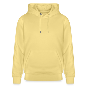 Hof Sellmer Unisex Bio-Hoodie CRUISER  dunkel / Schrift weiß - Gelb Viva 