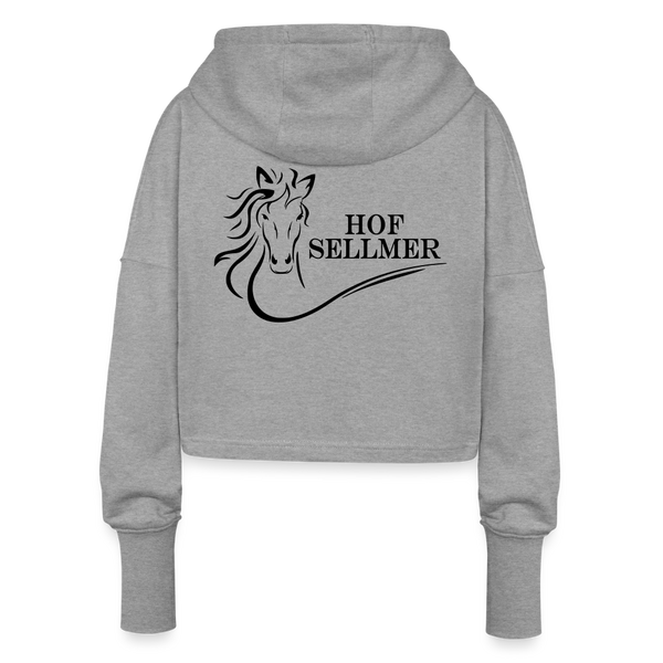 Hof Sellmer Cropped Frauen Hoodie - Grau meliert