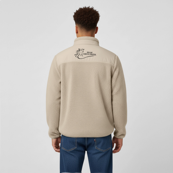 Hof Sellmer Sherpajacke beige / Schrift schwarz - Beige