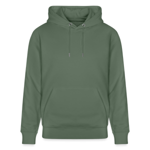 Stanley/Stella Unisex Bio-Hoodie dunkle Farben / Schrift weiss - Tanngrün