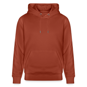 Stanley/Stella Unisex Bio-Hoodie dunkle Farben / Schrift weiss - Terrakotta