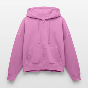Hof Sellmer Stanley/Stella Boxy Frauen Bio Zip Hoodie helle Farben / schwarze Schrift - Pink