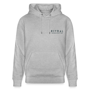 Feel Free – Premium Hoodie Pilzmagie - Grau meliert