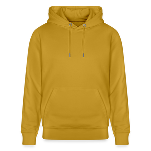 Stanley/Stella Unisex Bio-Hoodie dunkle Farben / Schrift weiss - Ocker