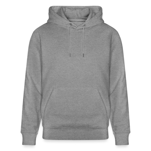 Hof Sellmer Unisex Bio-Hoodie CRUISER  dunkel / Schrift weiß - Hellgrau marmoriert