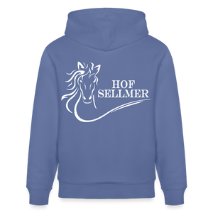 Stanley/Stella Unisex Bio-Hoodie dunkle Farben / Schrift weiss - Blau