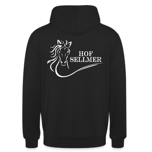 Sellmer Hoodie dunkel mit weißem Druck - Schwarz