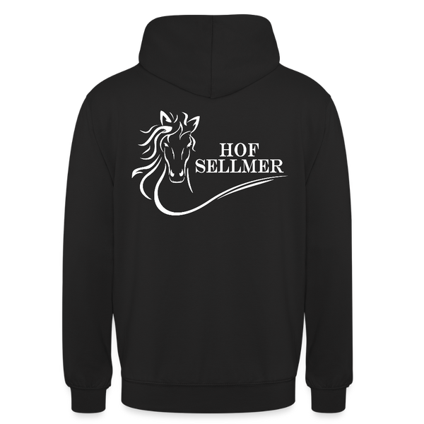 Sellmer Hoodie dunkel mit weißem Druck - Schwarz