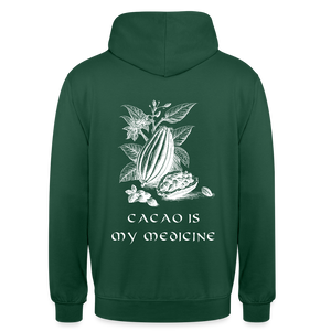 Cacao is my Medicine Premium  Hoodie - Flaschengrün
