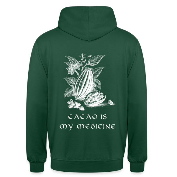Cacao is my Medicine Premium  Hoodie - Flaschengrün