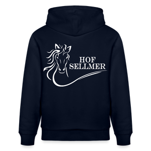 Stanley/Stella Unisex Bio-Hoodie dunkle Farben / Schrift weiss - Navy