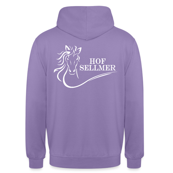 Sellmer Hoodie dunkel mit weißem Druck - Lavendel