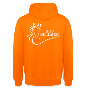 Sellmer Hoodie dunkel mit weißem Druck - Orange