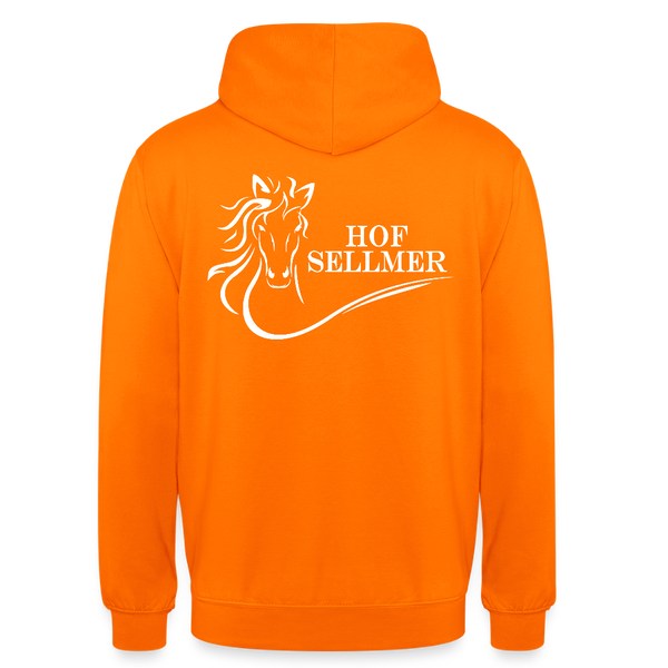 Sellmer Hoodie dunkel mit weißem Druck - Orange
