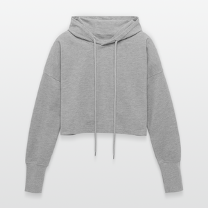 Hof Sellmer Cropped Frauen Hoodie - Grau meliert