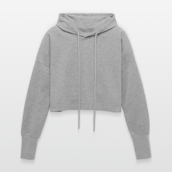 Hof Sellmer Cropped Frauen Hoodie - Grau meliert