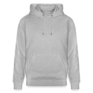 Hof Sellmer Unisex Bio-Hoodie CRUISER  dunkel / Schrift weiß - Grau meliert
