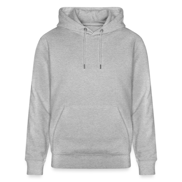 Hof Sellmer Unisex Bio-Hoodie CRUISER  dunkel / Schrift weiß - Grau meliert