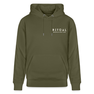 Feel Free – Premium Hoodie Pilzmagie - Khaki Grün