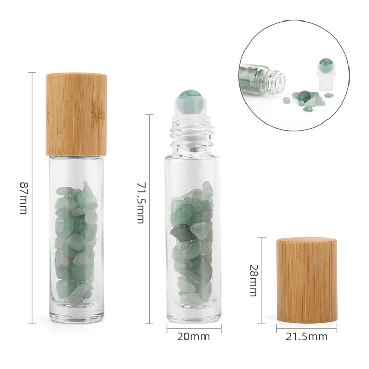 Edelstein Roll-On Glasflasche