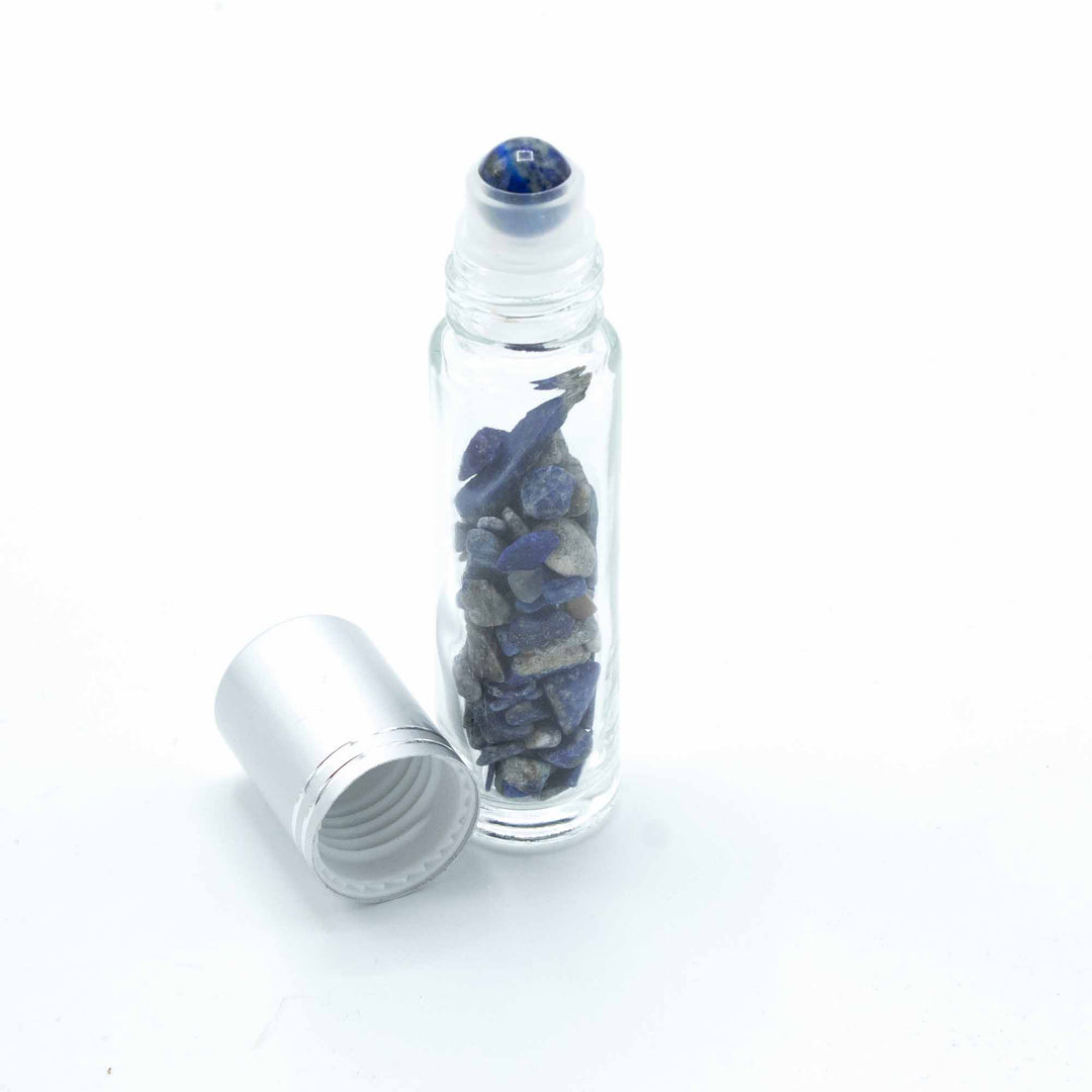 Edelstein Roll-On Glasflasche