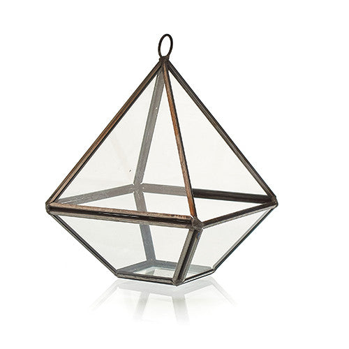 Glas/Metal Terrarium kleine Pyramide