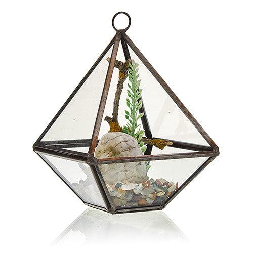 Glas/Metal Terrarium kleine Pyramide