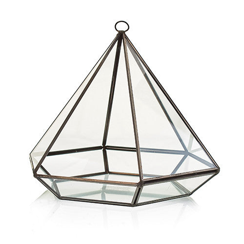Glas/Metal Terrarium großer Diamant