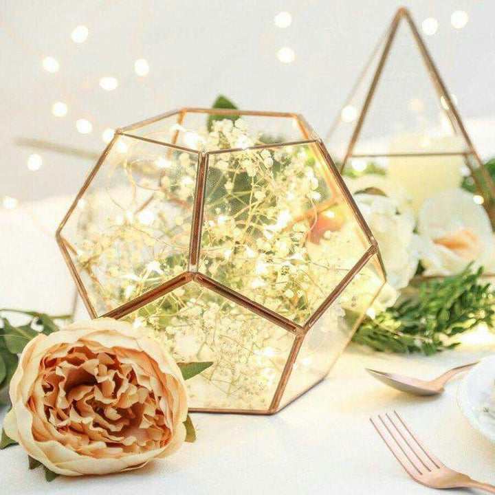 Glas/Metal Terrarium großes Achteck