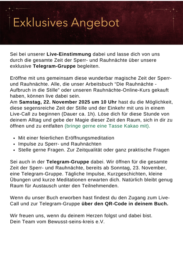 Die Rauhnächte Aufbruch in die Stille