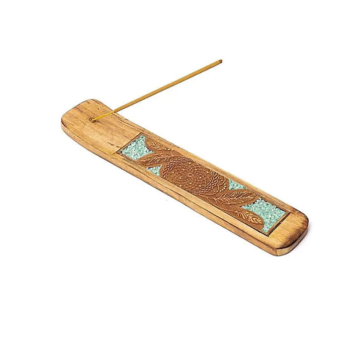 Traumfänger Räucherstäbchenhalter mit Amazonit - Ritualmanufaktur.de