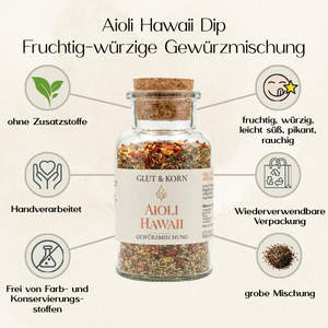 Aioli Hawaii Dip Gewürzmsischung zum Anmischen von Aioli Dip, Ritualmanufaktur, Glut & Korn