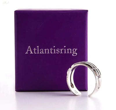 Atlantisring Silber (Damengröße) offen, 925 Sterling Silber - Ritualmanufaktur.de